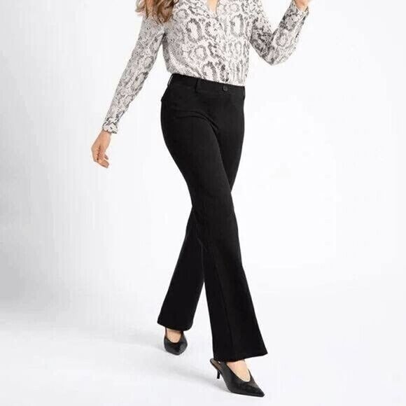 Betabrand Women's M Black Classic Straight Leg Dress Pant Yoga Pants Ponte - Picture 1 of 4